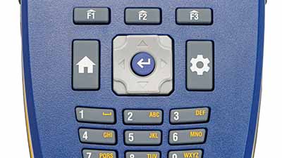 En inzoomad bild av V4500:s tangentbord.