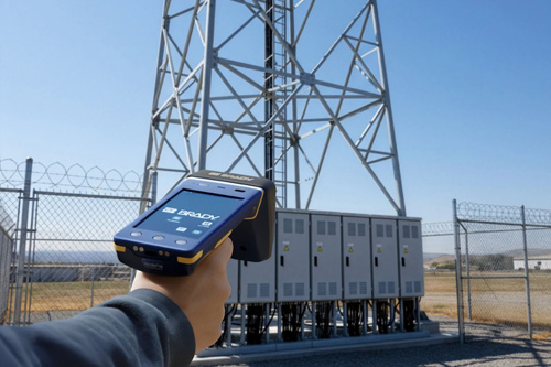 skanning med handhållen läsare utomhus